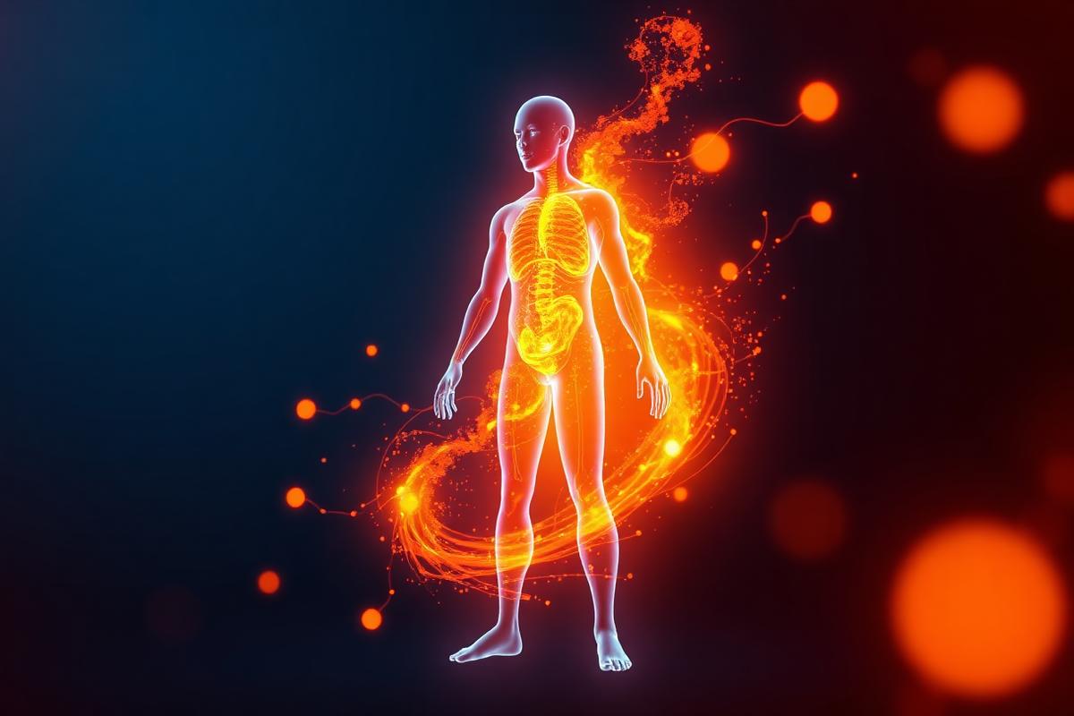 Illustration of SodaSlim activating fat metabolism